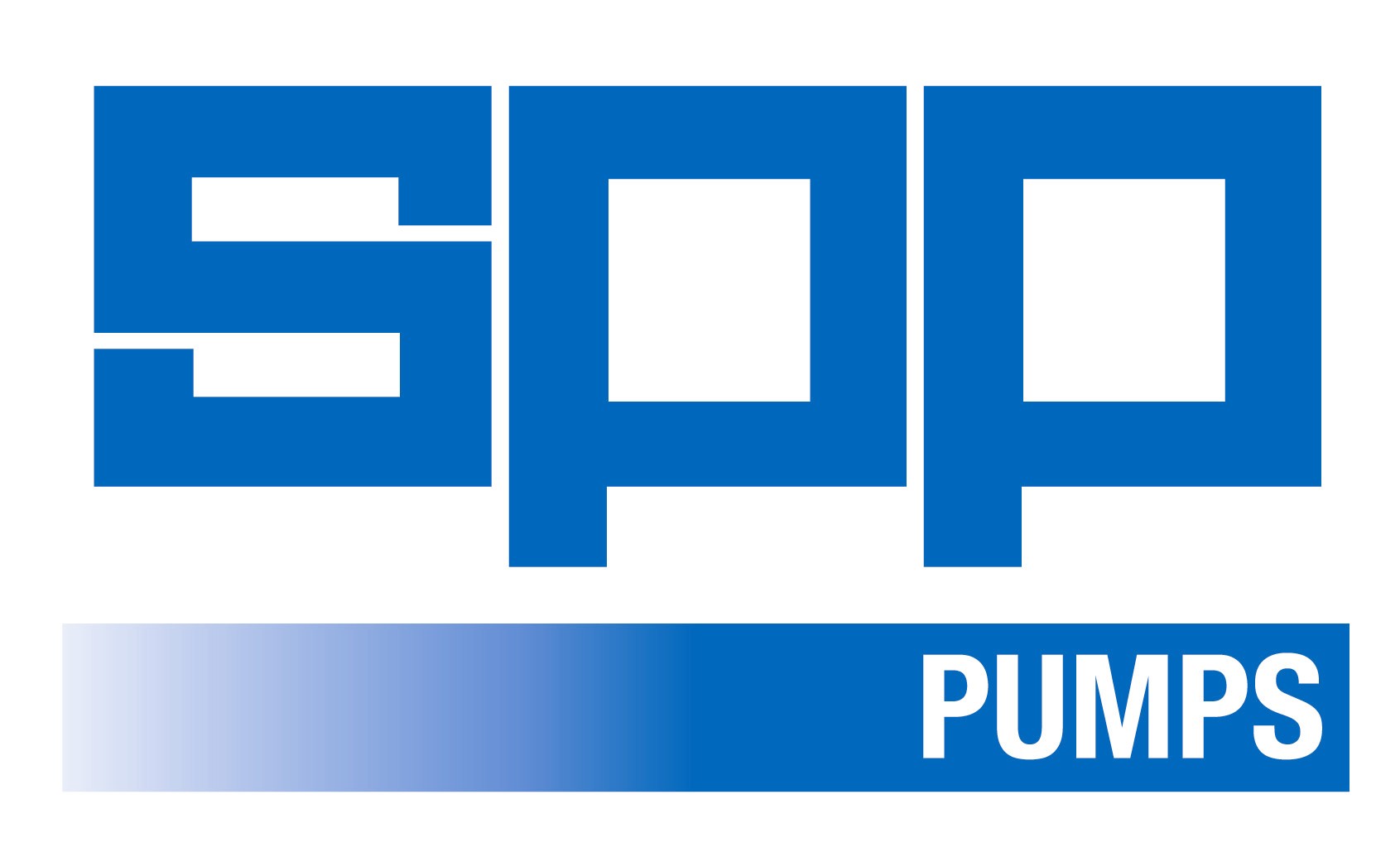Logo blå tekst SSP pumps